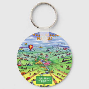 All Roads Lead to San Antonio Texas Keychain