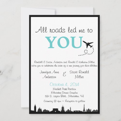 All Roads Led Me to You _ Two_Sided Wedding Invite