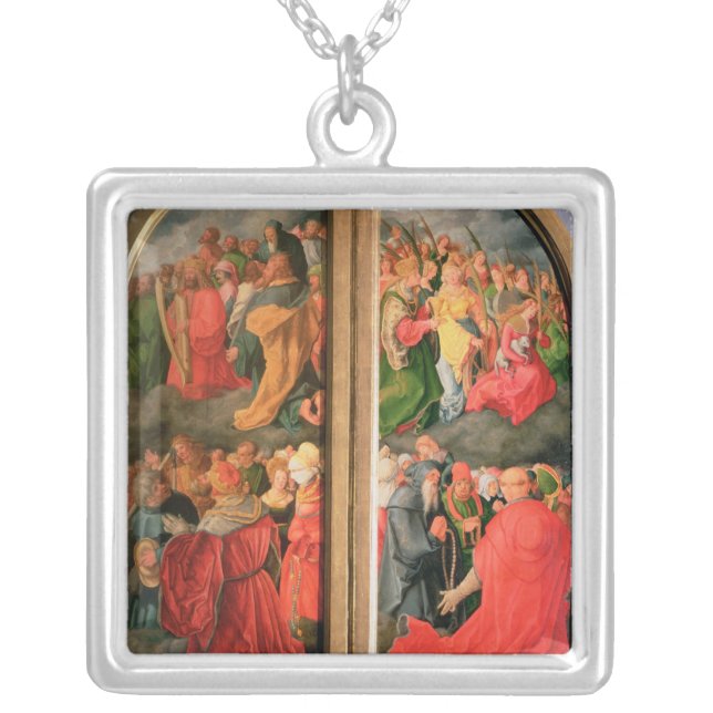 All Saints Day altarpiece Silver Plated Necklace (Front)