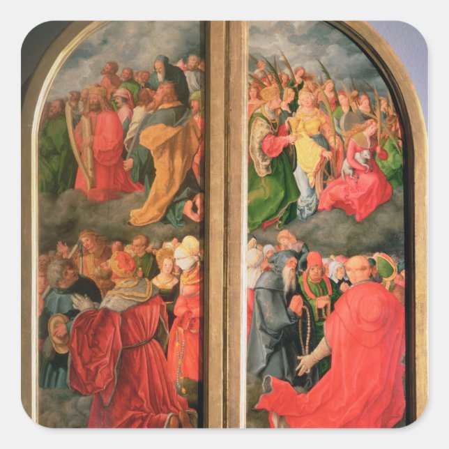 All Saints Day altarpiece Square Sticker (Front)