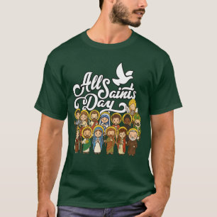 All Saints Day Catholic St Joseph Mary Therese Mic T-Shirt