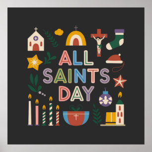 All Saints Day Celebrate the Meaningful Day Poster
