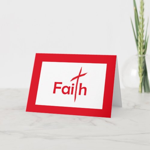 All Saints Day Faith with Cross Card