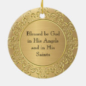 ALL SAINTS DAY FEAST DAY PARTY CELEBRATION CERAMIC ORNAMENT (Back)