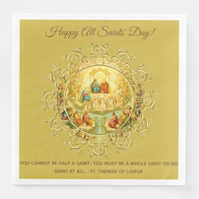 ALL SAINTS DAY FEAST DAY PARTY CELEBRATION PAPER DINNER NAPKINS (Front)