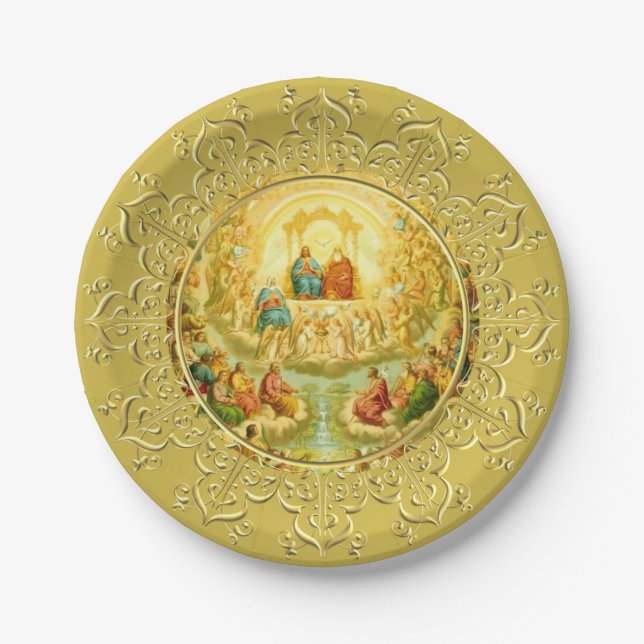 ALL SAINTS DAY FEAST DAY PARTY CELEBRATION PAPER PLATES (Front)