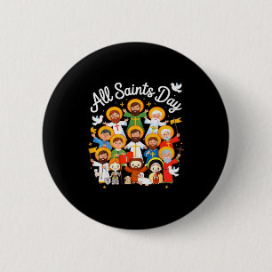 All Saints Day Kids Catholic St Francis Therese Jo Button
