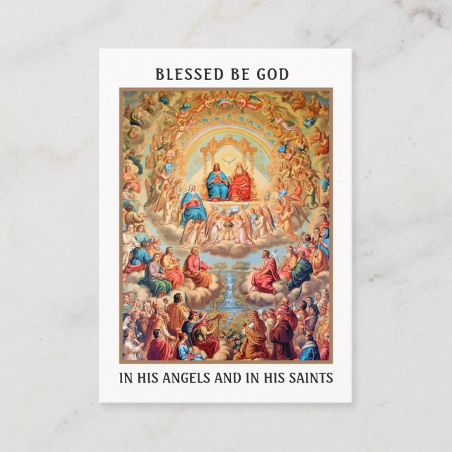 ALL SAINTS DAY PRAYER CELEBRATION HOLY CARDS (Front)