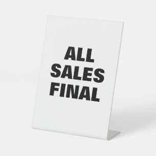 All Sale Final Sign, Retail Store Signage, Pedestal Sign