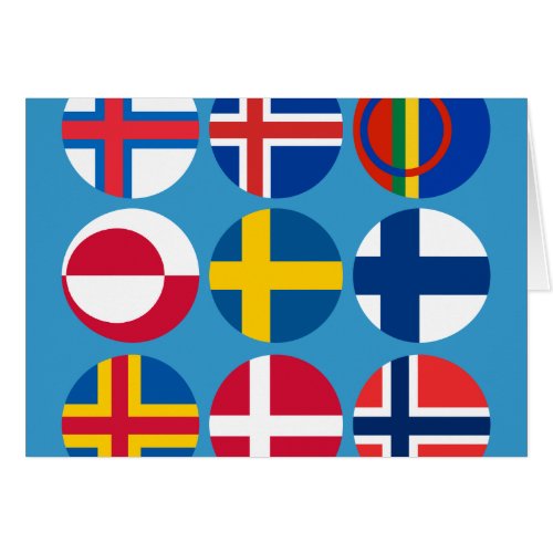All Scandinavian Flags Card