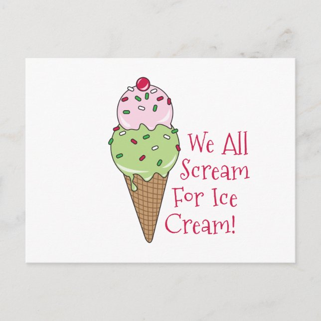 All Scream for Ice Cream Postcard (Front)