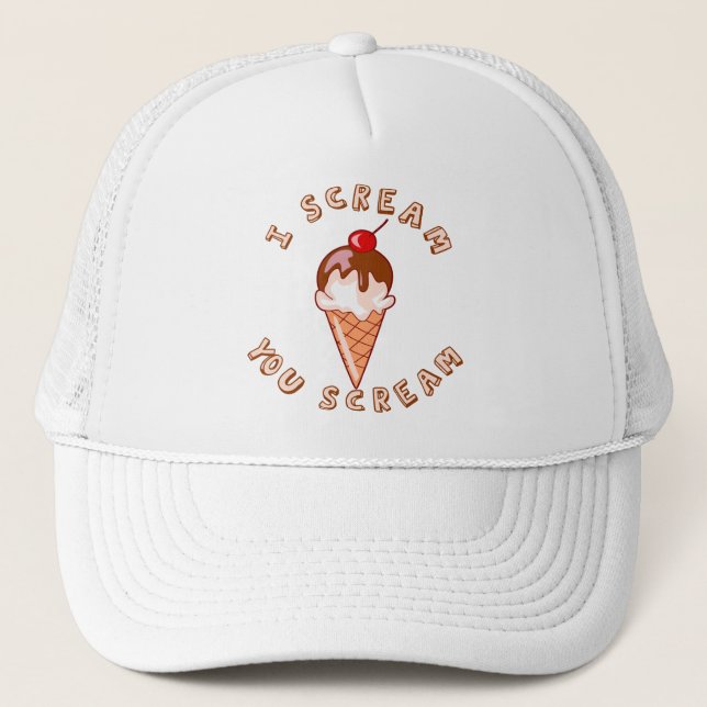 All Scream For Ice Cream Trucker Hat (Front)