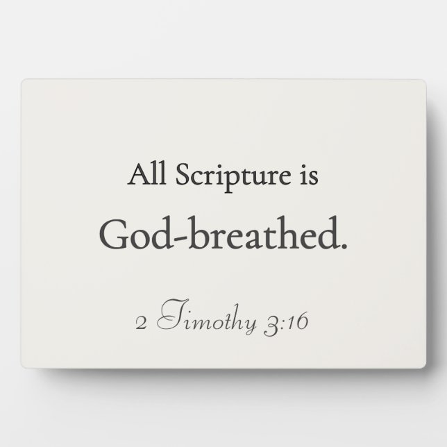 All Scripture is God-breathed Plaque (Front)