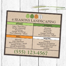 All Season Lawn Care  Landscaping Flyer
