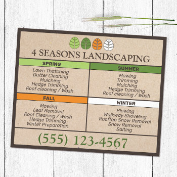 All Season Lawn Care  Landscaping Flyer by sm_business_cards at Zazzle
