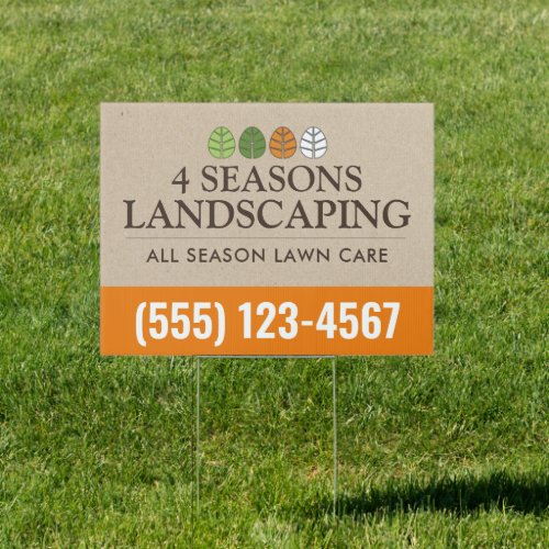 All Season Tree and Lawn Service Landscaping Busin Sign