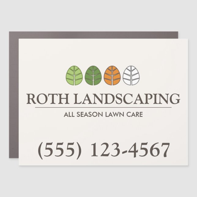 All Season Tree and Lawn Service Landscaping Car Magnet (Front)