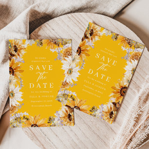 All Seasons Sunshine Sunflowers Wedding Save The Date