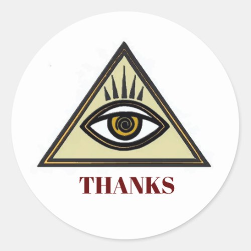 All seeing eye add text   Sticker