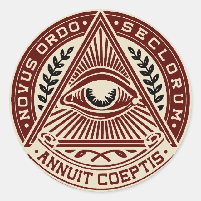 All Seeing Eye Classic Round Sticker (Front)