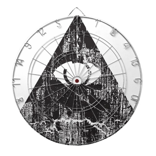 All Seeing Eye Dartboard With Darts (Front)