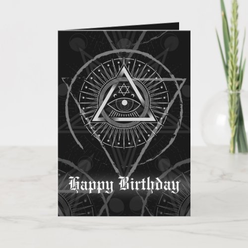 All Seeing Eye Illuminati Gothic Esoteric Card