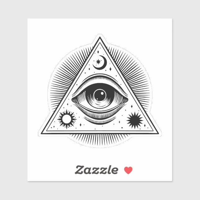 All seeing eye illuminati sticker (Sheet)