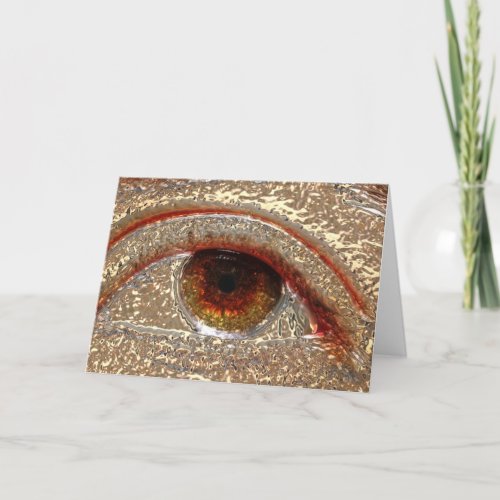 All seeing eye in Metal Overlay Card