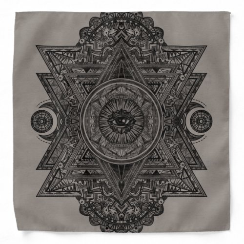 All Seeing eye in Sacred Geometry Drawing Bandana