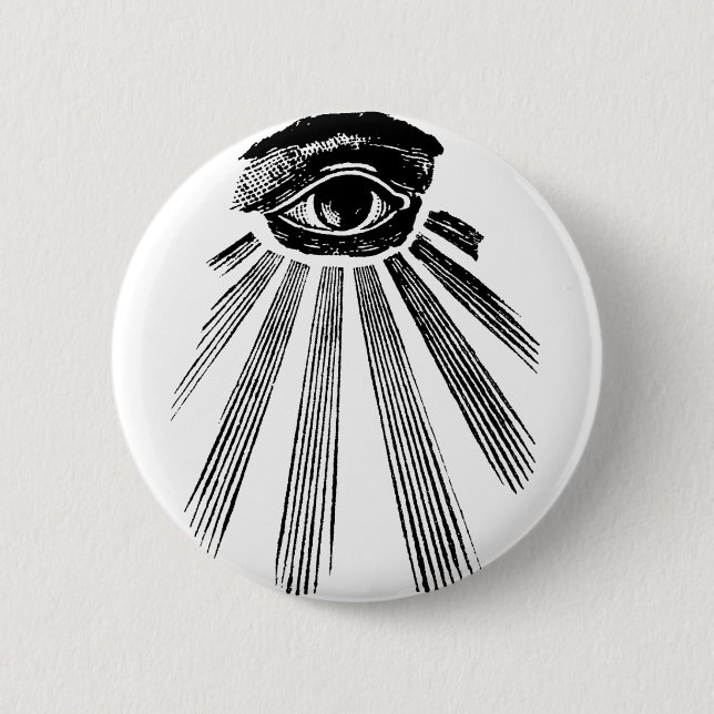 All Seeing Eye Mason Pinback Button (Front)