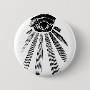 All Seeing Eye Mason Pinback Button