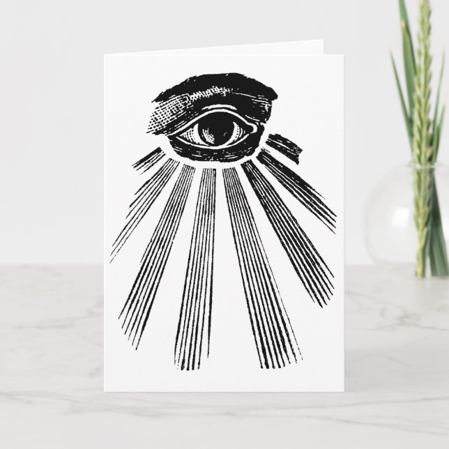 All Seeing Eye NWO Illuminati New World Order Card (Front)