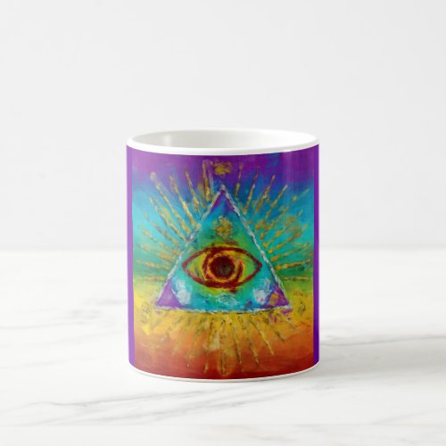 All Seeing Eye Of God _ abstract sketchy Art Coffee Mug