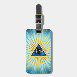 All-Seeing Eye of God, Pyramid, Freemasons Luggage Tag