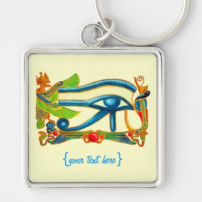 All Seeing Eye Of Horus Good Luck Charm Keychain (Front)
