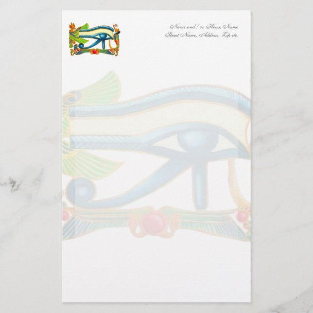 All Seeing Eye Of Horus Stationery (Front)