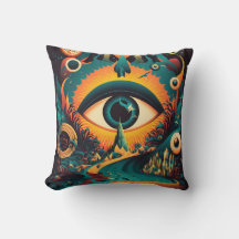 All Seeing Eye Pillow | Psychedelic Art