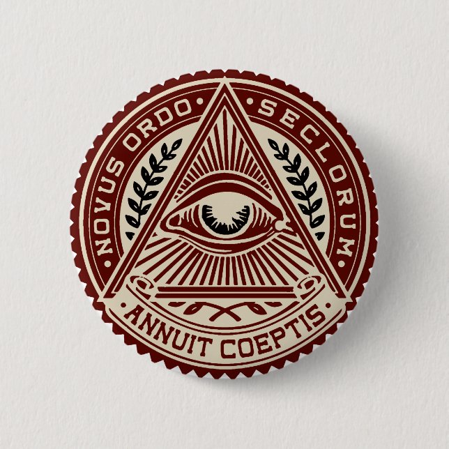 All Seeing Eye Pinback Button (Front)