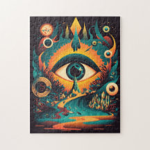 All Seeing Eye Puzzle | Psychedelic Art