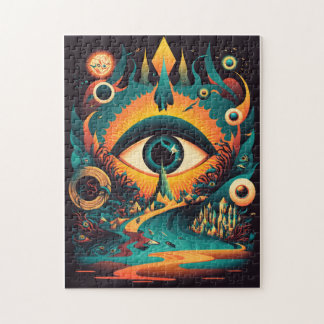 All Seeing Eye Puzzle | Psychedelic Art
