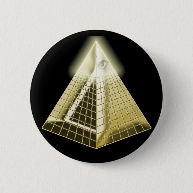All Seeing Eye Pyramid Button (Front)
