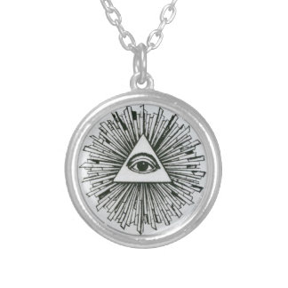 All Seeing Eye Silver Plated Necklace