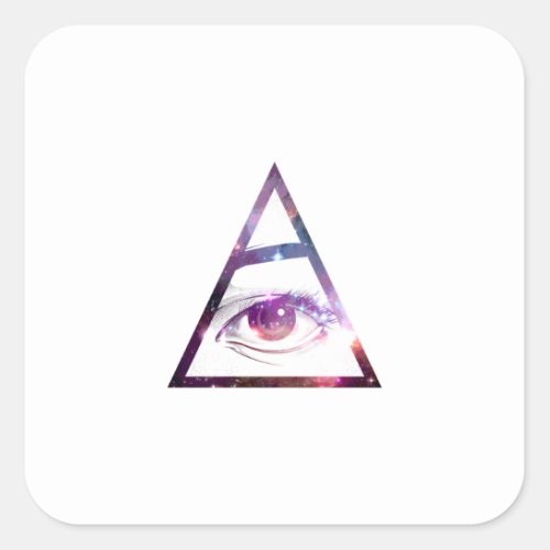 All Seeing Eye Square Sticker