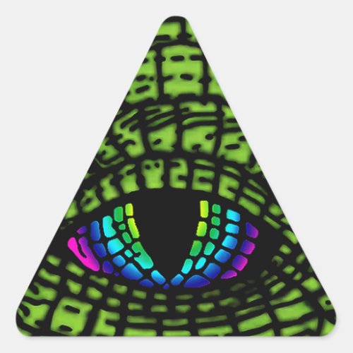 All_Seeing_Reptilian_Eye Triangle Sticker