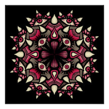 All-Seeing Thorn Mandala Gothic Art Print