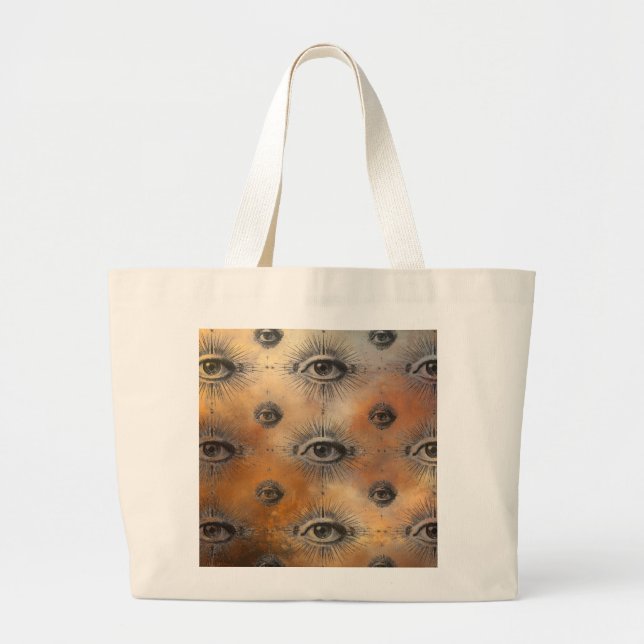 All-Seeinng Eye Large Tote Bag (Front)