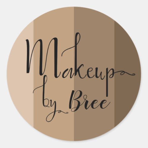 All Shades Foundation Skin Make Up Artist Classic Round Sticker