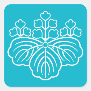 All shadowed paulownia with 5&3 blooms square sticker