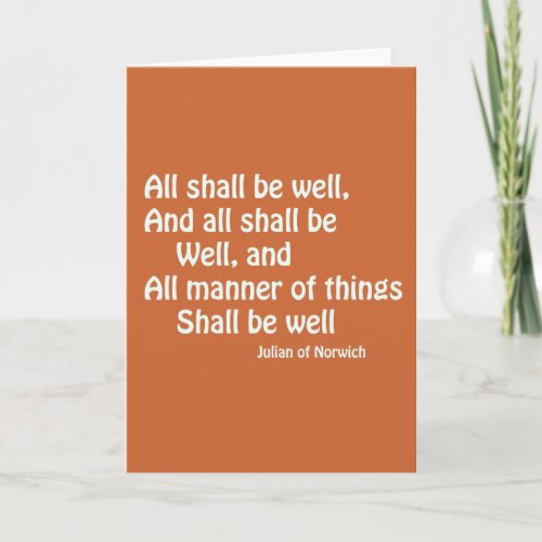 All Shall Be Well Card