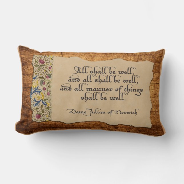 All Shall Be Well Lumbar Pillow (Front)